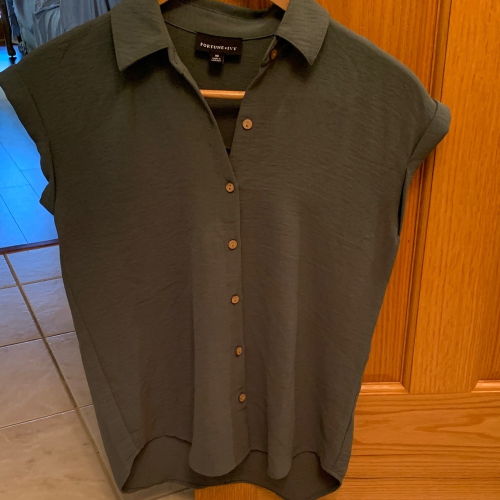 Forty Five Olive Button-Down Shirt